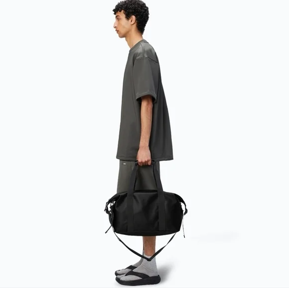 NWT! Rains, UNISEX, Hilo Weekend Bag , Small W3, Black Grain